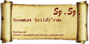 Szombat Szilárda névjegykártya